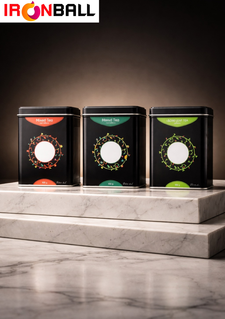 กระปุกเหล็ก ทรงสี่เหลี่ยม