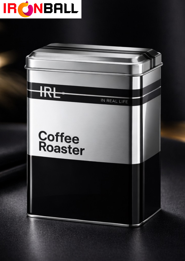 กระป๋องเหล็กทรงสี่เหลี่ยม สีเงิน