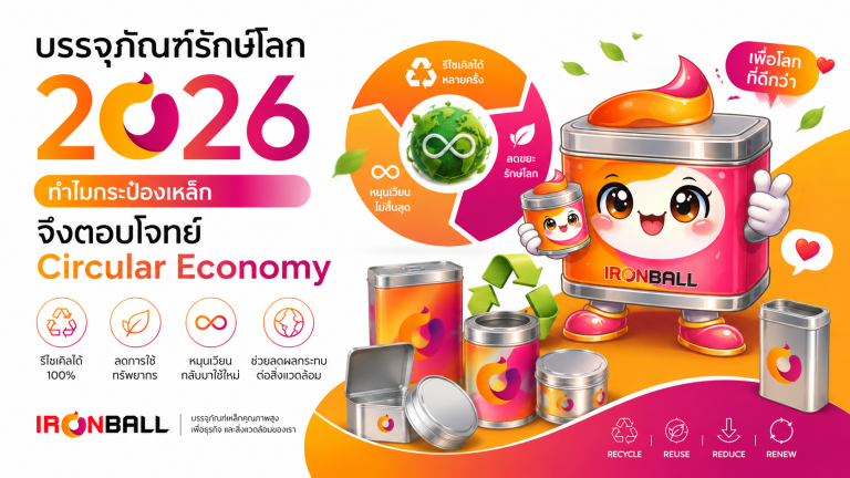 บรรจุภัณฑ์รักษ์โลก 2026: ทำไมกระป๋องเหล็กจึงตอบโจทย์ Circular Economy